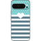 Polka Dots and Stripes Heart in Blue Pixel 9 Pro XL Skin